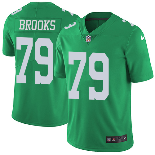 Nike Eagles #79 Brandon Brooks Green Youth Stitched NFL Limited Rush Jersey